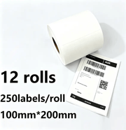dealonline.co.nz dealonline.co.nz 12 Rolls Premium 100x200mm Direct-thermal labels 250pcs/roll Self Adhesive Label Direct Thermal Labels 100x200mm 250 Per Roll