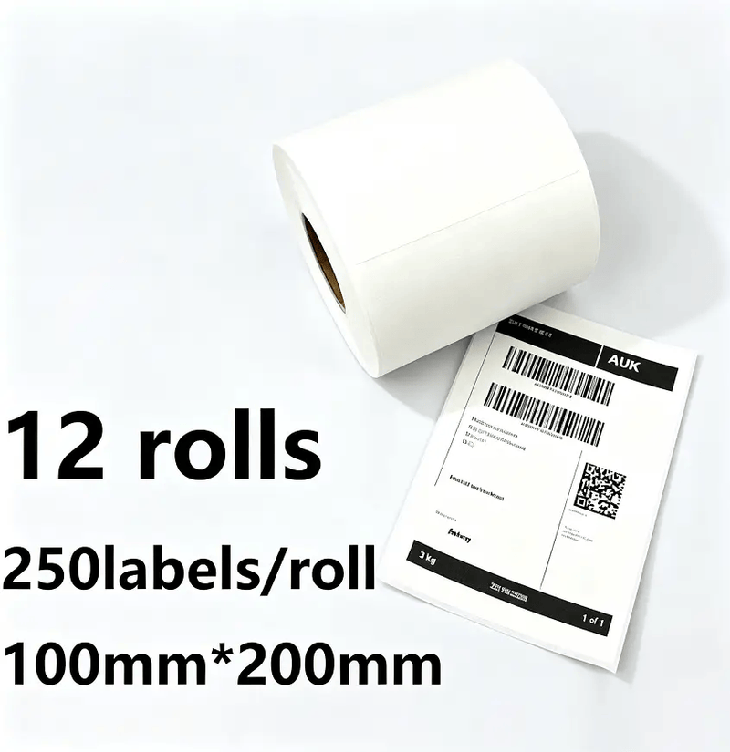 dealonline.co.nz dealonline.co.nz 12 Rolls Premium 100x200mm Direct-thermal labels 250pcs/roll Self Adhesive Label Direct Thermal Labels 100x200mm 250 Per Roll