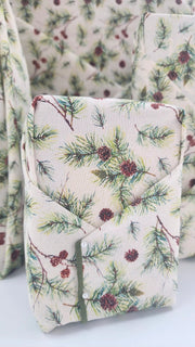 Waste Free Celebrations Furoshiki Wrapping Cloths Nadarrach Giuthas na Nollaige - 4 Furoshiki Gift Wraps Nadarrach Giuthas na Nollaige - 4 Furoshiki Gift Wraps