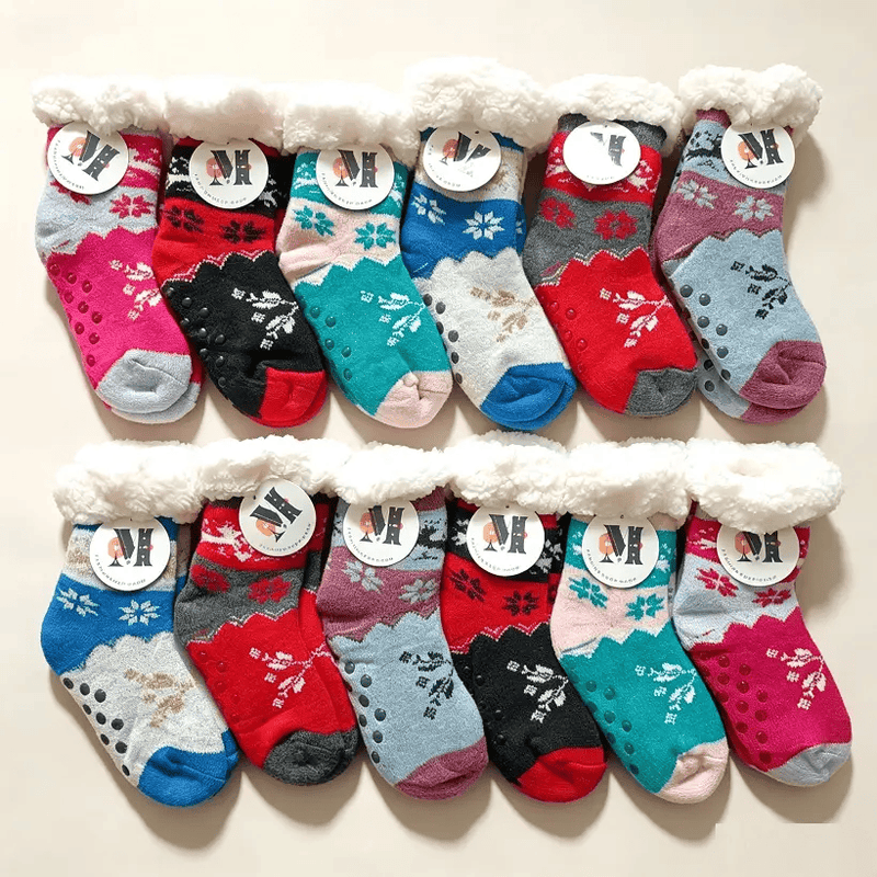 dealonline.co.nz dealonlinenz 4 Pairs Kids Slipper Fuzzy Socks Winter Super Warm Soft Socks with Grippers 4 Pairs Kids Slipper Fuzzy Socks Winter Super Warm Soft Socks with Grippers