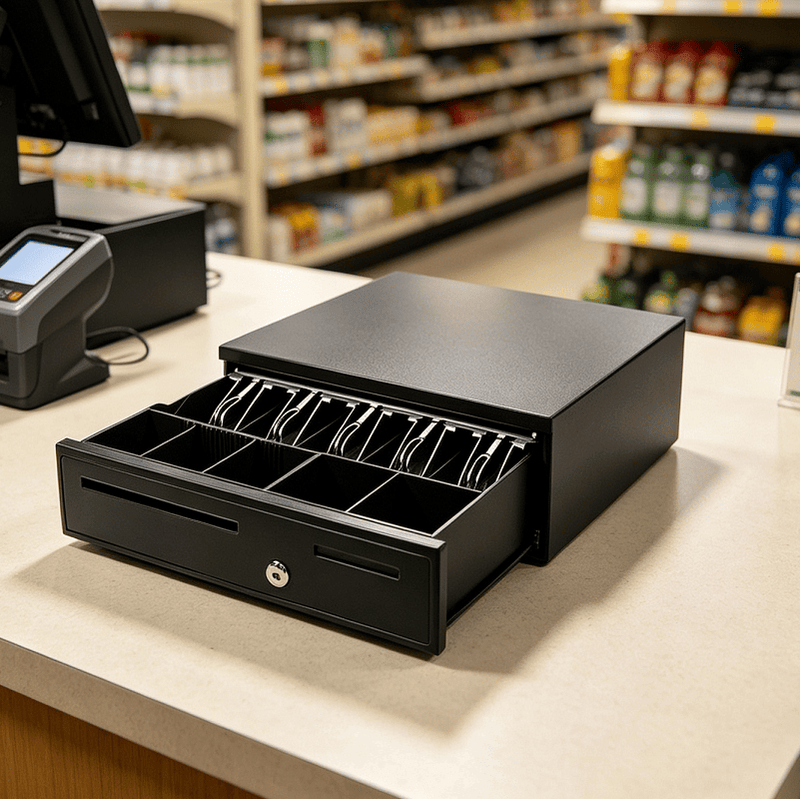 dealonline.co.nz Deal Online NZ 405mm Cash Drawer Cash Till Cash Register Till 405mm Cash Drawer Till 4 Bill and 3 Coin Compartments
