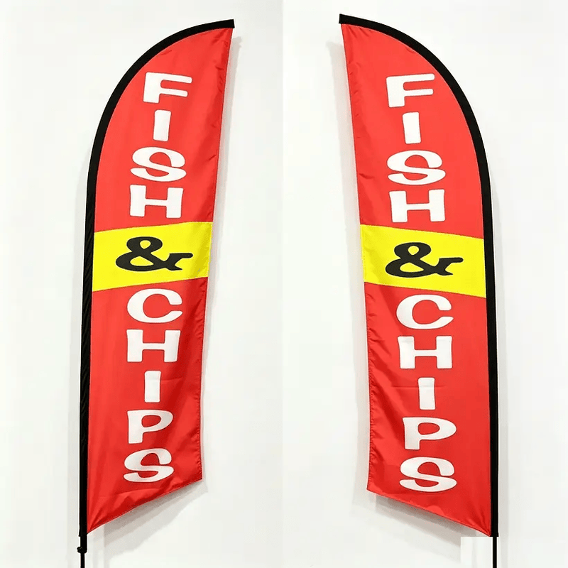 dealonline.co.nz dealonline.co.nz Fish & Chips Double sided print Flag ONLY Fish & Chips Double sided print Flag ONLY