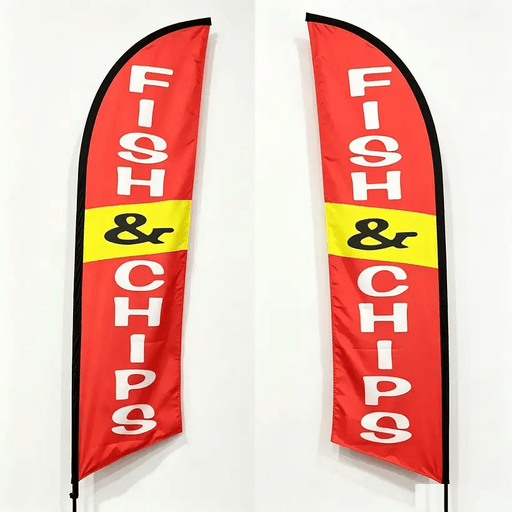 dealonline.co.nz dealonline.co.nz Fish & Chips Double sided print Flag ONLY Fish & Chips Double sided print Flag ONLY