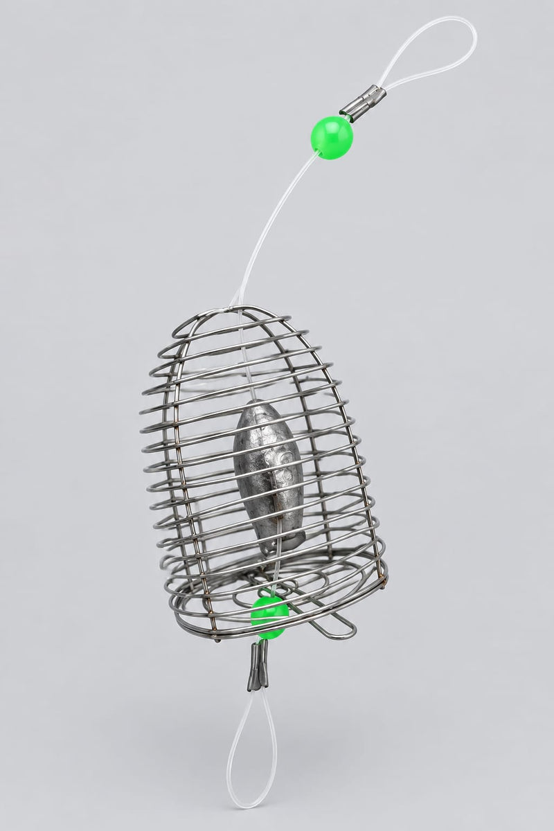 Hook Em Rigged Mini Berley Cage With Spring Loaded Lid 30g 40x58mm by Action Outdoors