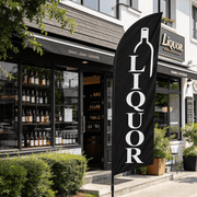dealonline.co.nz dealonlinenz 'LIQUOR' 3.4m Ground Drill/SET Commercial Feather Banner Flag 'LIQUOR' 3.4m Ground Drill/SET Commercial Feather Banner Flag