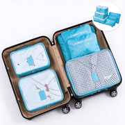 dealonline.co.nz dealonlinenz 6 Pcs Packing Cubes Set Travel Luggage Organizer Bags - Blue 6Pcs Travel Packing Cubes Storage Bag Set Grey