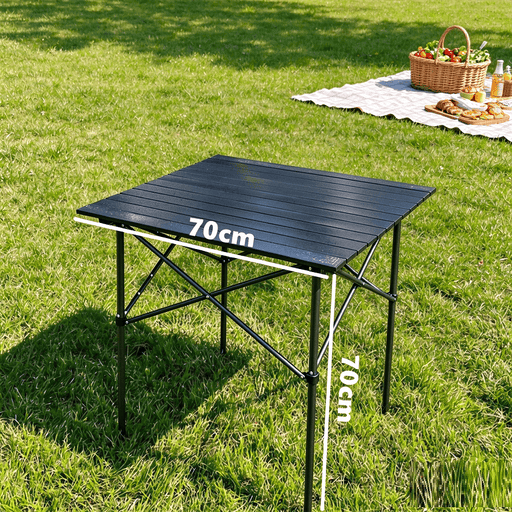 dealonline.co.nz dealonlinenz Square Portable Folding Camping Table 70x70x70cm Picnic BBQ Tea Table NZ Stock Aluminum Portable Folding Camping Table 70cm Square