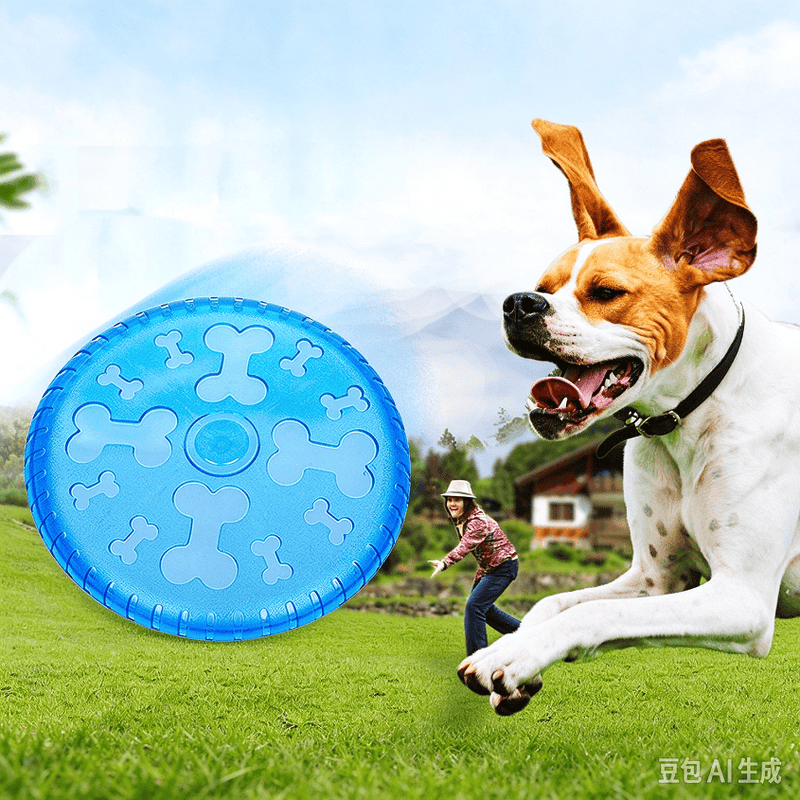 dealonline.co.nz dealonlinenz New Frisbee Flying Disc Tooth Resistant Outdoor Pet Dog Training Fetch Toy Tooth Resistant Frisbee Dog Toy Silicone Flying Disc