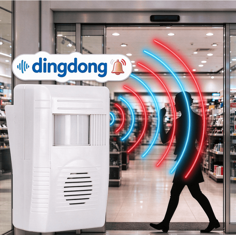 dealonline.co.nz dealonlinenz Motion Sensor Welcome Chime Entry Alert PIR Door Chime Wireless Guest Greeting Doorbell With Motion