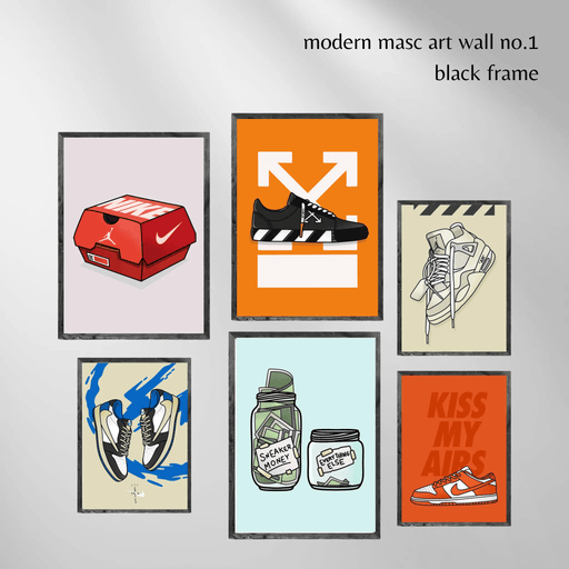 Sneaker Wall Gallery - 6 piece by Blank Wall Print Shop