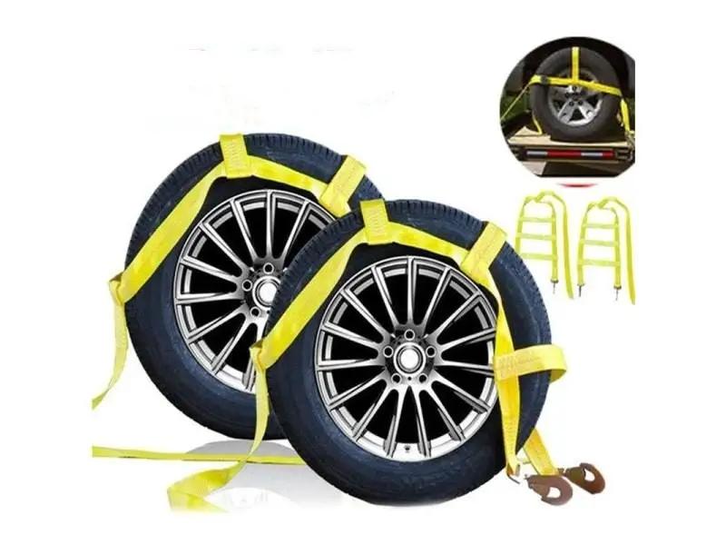 Tow Dolly Basket Straps with Flat Hook Car Dolly Straps Universal Fit Most 14"-17" Wheels by salelink.co.nz
