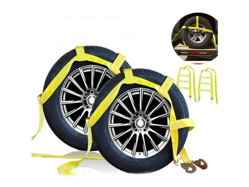 Tow Dolly Basket Straps with Flat Hook Car Dolly Straps Universal Fit Most 14"-17" Wheels by salelink.co.nz