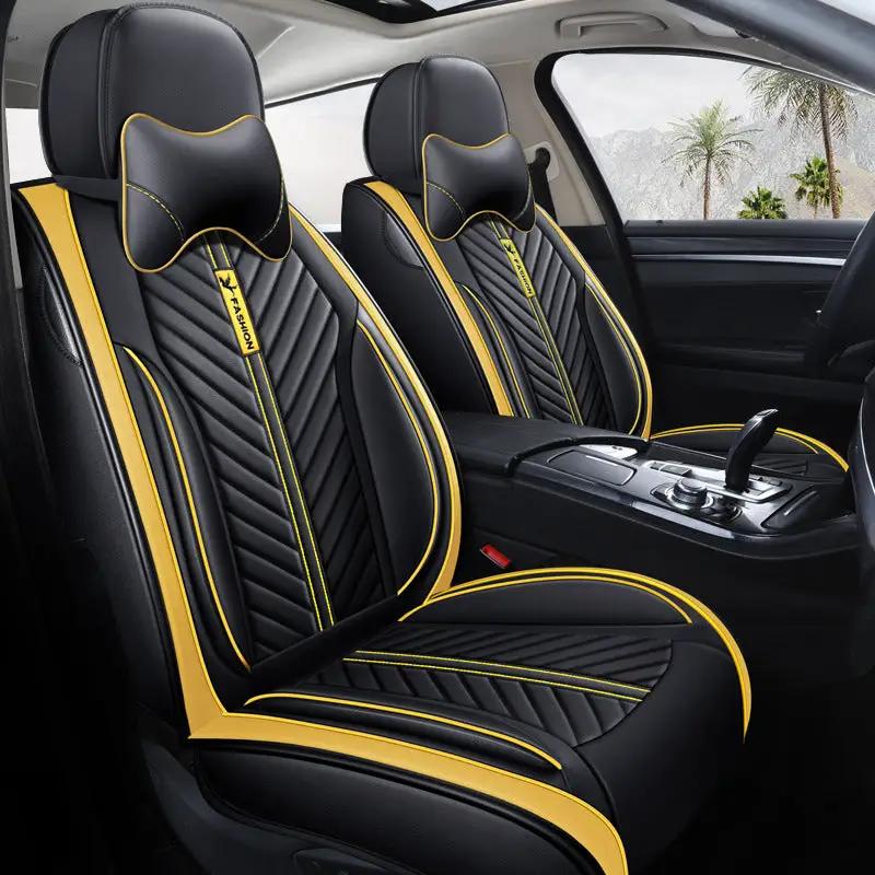 Car Seat Cover Faux Leather Cushion 5 Seater Full Set Front Rear Premium Quality by dealonline.co.nz