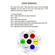 Magnetic LED Trailer Light Kit with 7 Pin Plug by salelink.co.nz