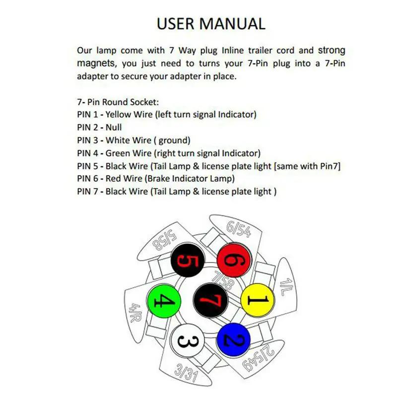 Magnetic LED Trailer Light Kit with 7 Pin Plug by salelink.co.nz