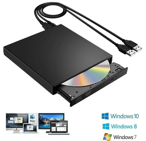 USB External CD DVD ROM Writer Burner Player Drive PC Laptop for Windows Mac by salelink.co.nz