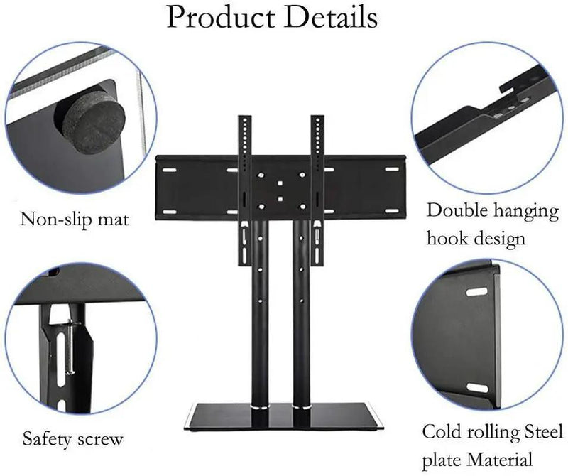 TV Stand Adjustable Universal LED LCD TV Stand 32-65" by salelink.co.nz