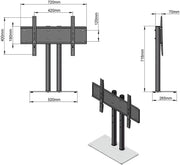 TV Stand Adjustable Universal LED LCD TV Stand 32-65" by salelink.co.nz