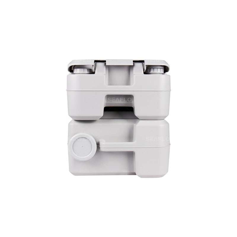 Portable Chemical Toilet - 20L, stackable design with separate tanks for freshwater and waste, ideal for outdoor use.