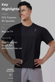 Ember Running T-shirt Black by Fuaark Nz