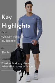 Rush Fullsleeves T-shirt Light Grey by Fuaark Nz