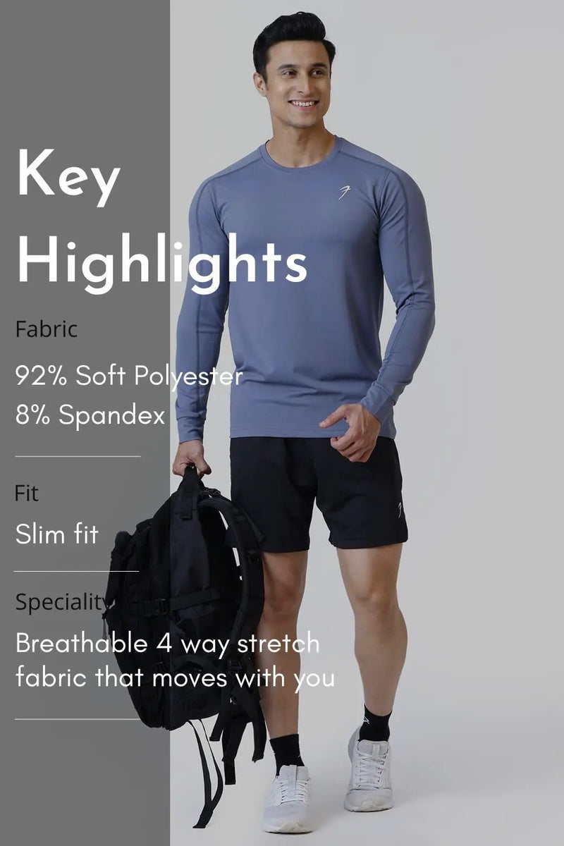 Rush Fullsleeves T-shirt Light Grey by Fuaark Nz