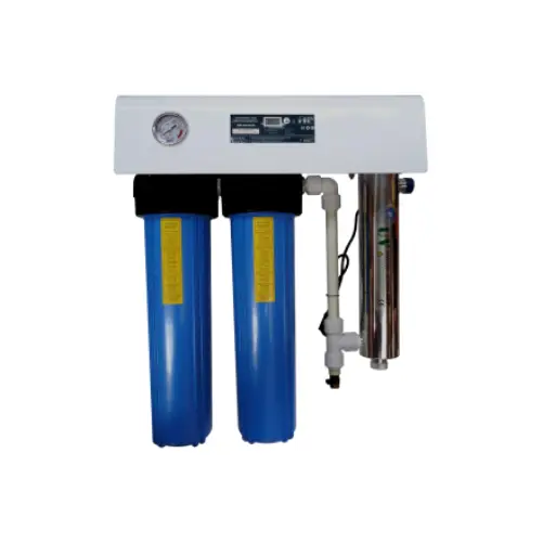 2-Stage Whole House Water Filter + UV Steriliser - 5µm, 45 LPM, 20" Wall Mounted NZ by Filtration Station NZ