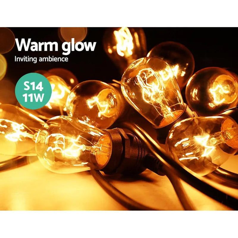 SportZone.co.nz Occasions > Christmas > Outdoor Decorations & Lights 20m LED Festoon String Lights Outdoor Christmas Wedding Waterproof Garden Decor 20m LED Festoon String Lights Outdoor Christmas Wedding Waterproof Garden Decor