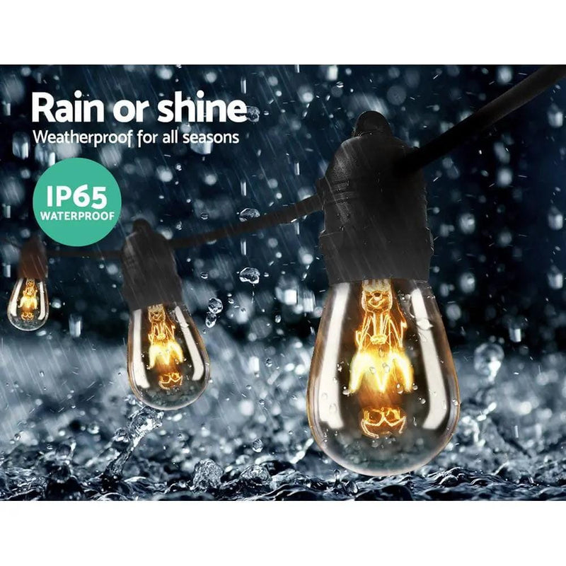 SportZone.co.nz Occasions > Christmas > Outdoor Decorations & Lights 20m LED Festoon String Lights Outdoor Christmas Wedding Waterproof Garden Decor 20m LED Festoon String Lights Outdoor Christmas Wedding Waterproof Garden Decor