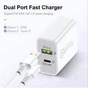 techplus 20W Fast Wall Charger – USB-C PD Charger with Type-C Cable TechPlus 20W USB C PD Fast Wall Charger With Cable