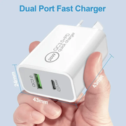 20W Fast Wall Charger – USB-C PD Charger with Type-C Cable by techplus