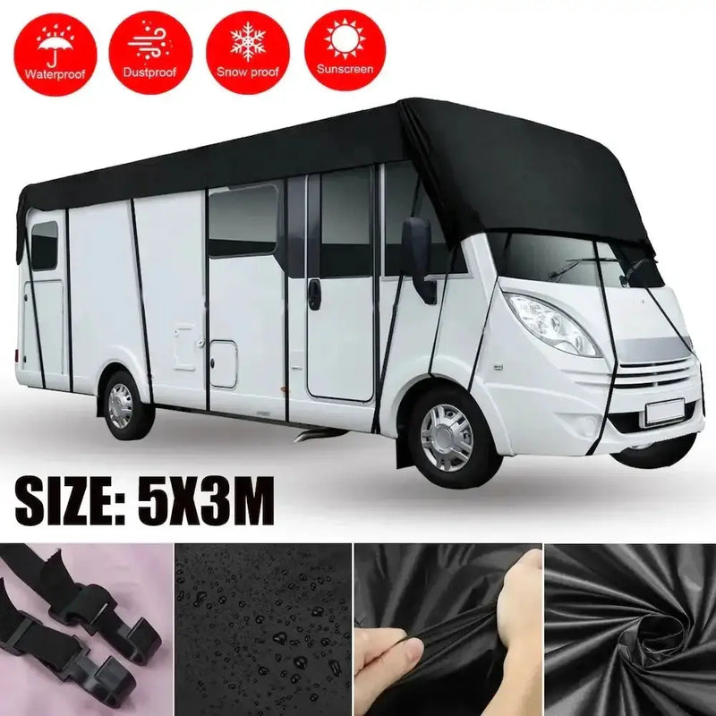 210D Black RV & Motorhome Roof Protective Cover by Habicare
