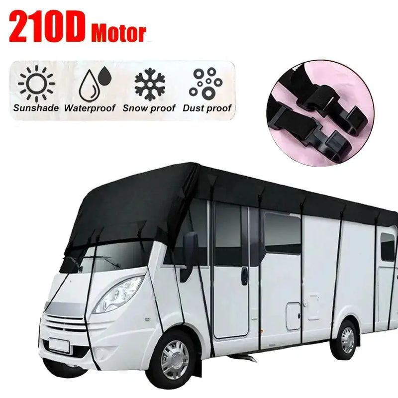 210D Black RV & Motorhome Roof Protective Cover by Habicare