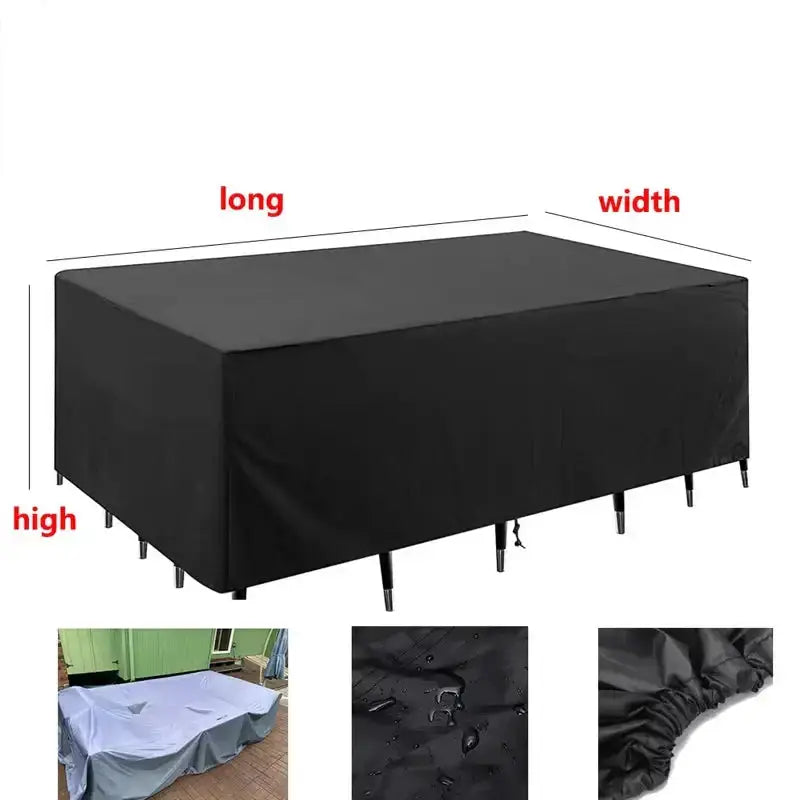 210D Oxford Waterproof Garden Table Cover – UV & Windproof (different sizes available) by Habicare