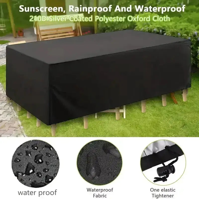 210D Oxford Waterproof Garden Table Cover – UV & Windproof (different sizes available) by Habicare
