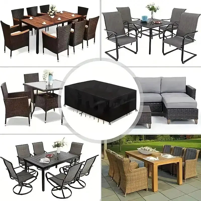 210D Oxford Waterproof Garden Table Cover – UV & Windproof (different sizes available) by Habicare