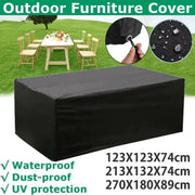 210D Oxford Waterproof Garden Table Cover – UV & Windproof (different sizes available) by Habicare