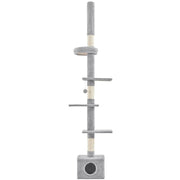 2.3-2.7M Floor-to-Ceiling Cat Tree Adjustable Tall Cat Tower by Yaheetech
