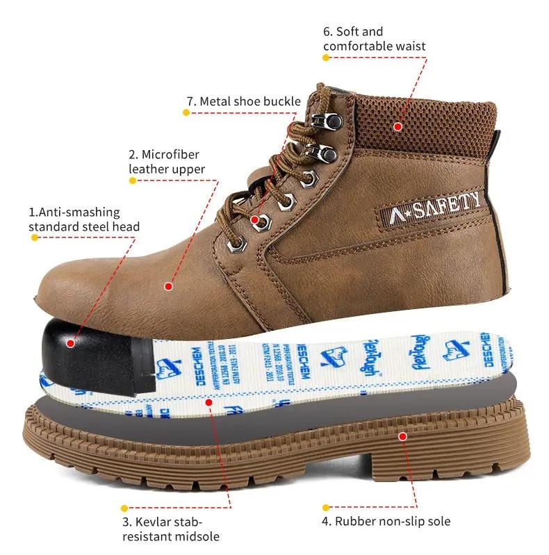 Steel Toe Cap Work Shoes Safety Industrial Puncture Proof Construction 9-14 by dealonline.co.nz