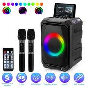 Action Outdoors Limited Portable Wireless Party Speaker with LED Light and Mics Portable Wireless Party Speaker with LED Light and Mics