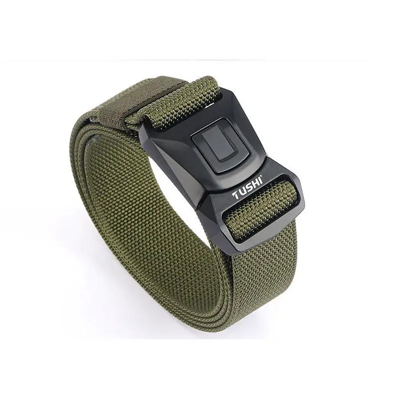 Tactical Belt Military Hiking Nylon Web Rigger Work Belts Heavy-Duty Quick-Relea by dealonline.co.nz
