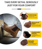 dealonline.co.nz dealonlinenz Steel Toe Work Shoes Slip On Safety Oiled Leather Boot Puncture Proof Soft Light Steel Toe Work Shoes Slip On Safety Oiled Leather Boot Puncture Proof Soft Light