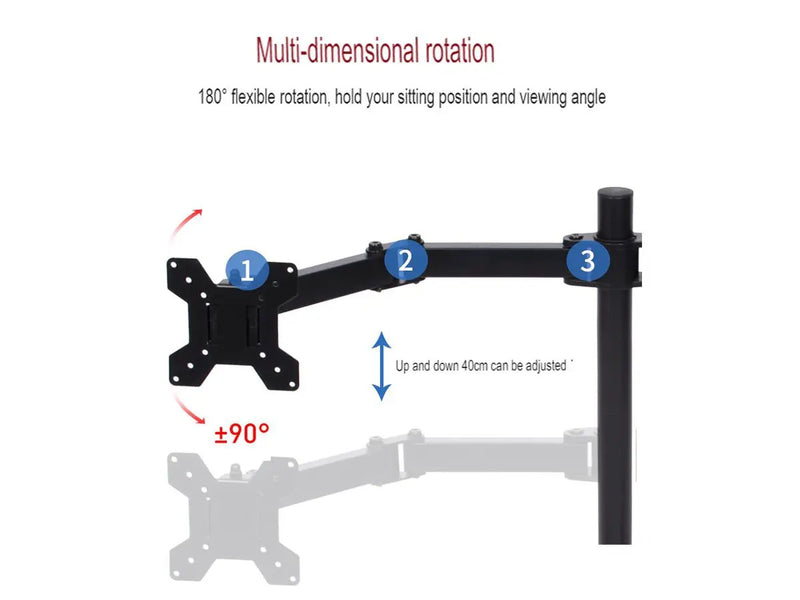Desk Monitor Mount Holds Screen sizes from 10- 27 Inch by salelink.co.nz