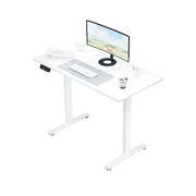 Electra Ergo Single Motor Sit Stand Desk White 1.2m by sue-e furniture