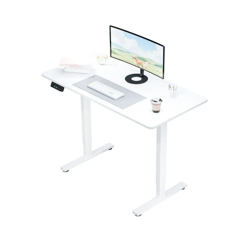 Electra Ergo Single Motor Sit Stand Desk White 1.2m by sue-e furniture