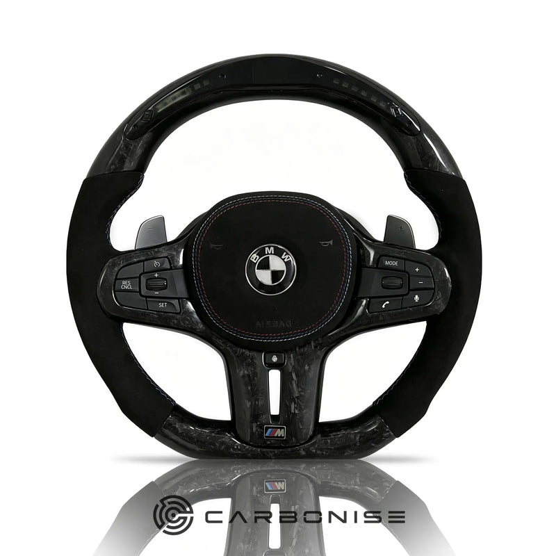 BMW Steering Wheel (Forged Carbon Fiber+Alcantara) #21 by CARBONISE