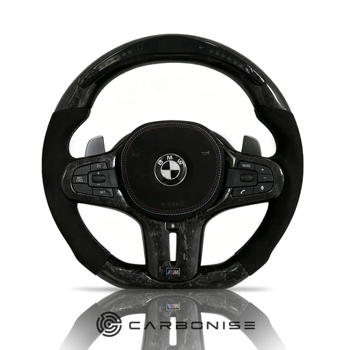 BMW Steering Wheel (Forged Carbon Fiber+Alcantara) #21 by CARBONISE