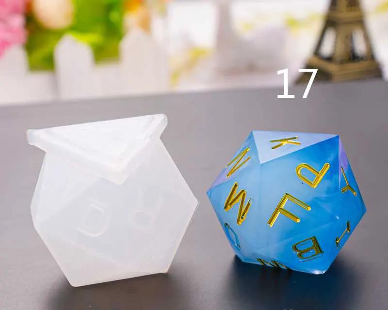 Dice Silicone Resin Casting Moulds Multiple Shapes Polyhedral Dice Moulds for Resin Lovers Table Games DIY Making by Resin Art NZ