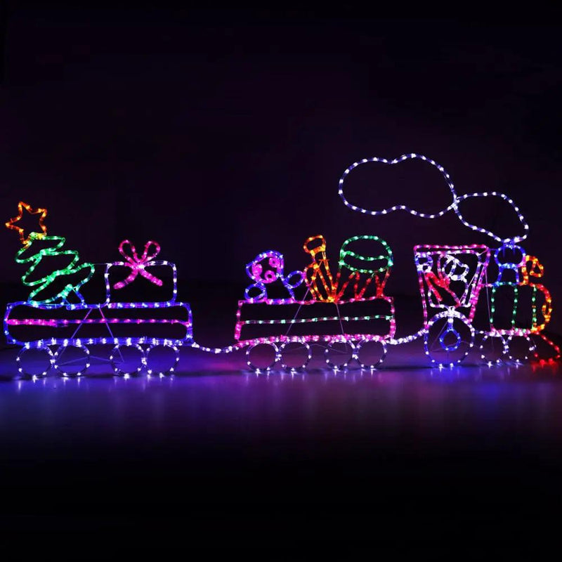 SportZone.co.nz Occasions > Christmas > Outdoor Decorations & Lights Jingle Jollys Christmas Lights LED Train Xmas Decoration Multi Colour Jingle Jollys Christmas Lights LED Train Xmas Decoration Multi Colour
