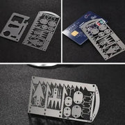 22-in-1 Stainless Steel Survival Tool Card by Habicare